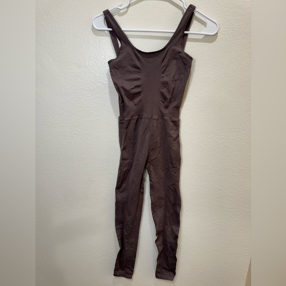 Free People Movement Women’s Good Karma Onesie Jumpsuit Driftwood Brown Sz XS/S - Picture 3 of 10